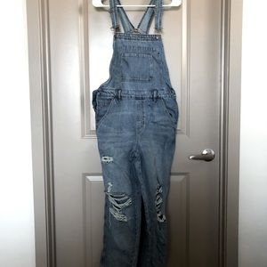 Wild fable distressed overalls